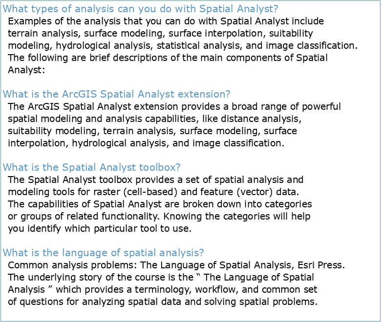 Didacticiel Spatial Analyst