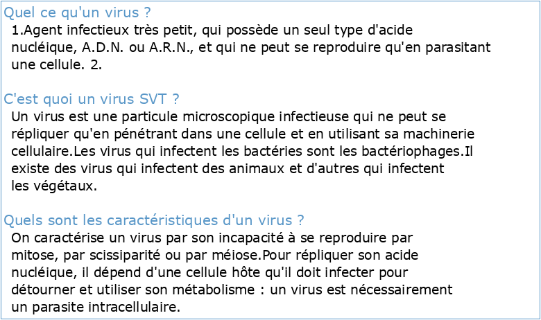 I Généralités sur les virus