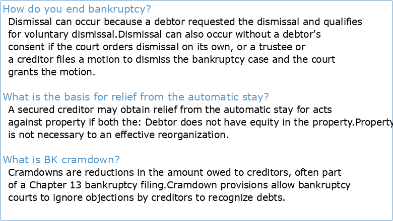 The Bankruptcy Automatic Stay: It's Not the End of the World