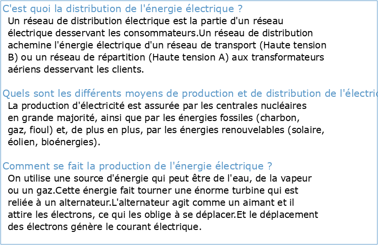 CHAPITRE 0 : Production et distribution de l'énergie électrique