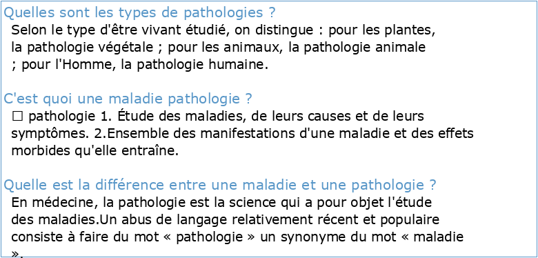 Pathologie générale