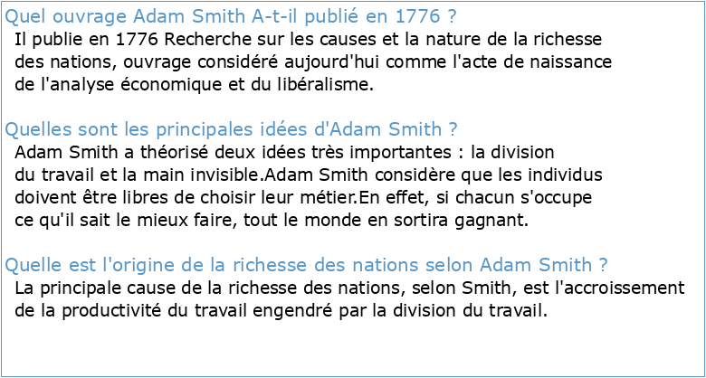 Adam SMITH (1776)
