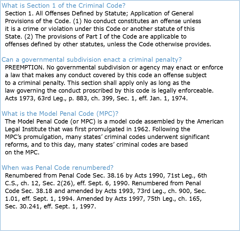 Penal Code provisions
