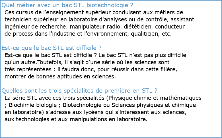 Ressources en ligne pour les élèves en STL Biotechnologies