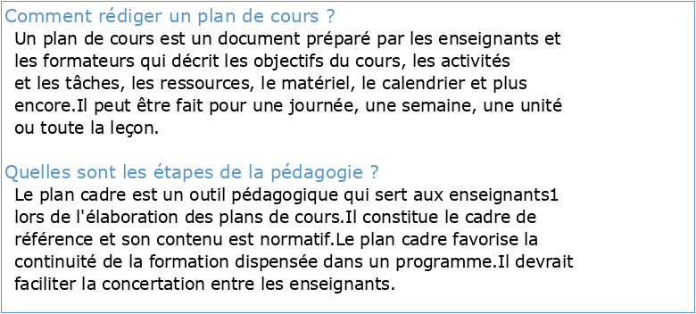 Pédagotrucs n°7 : Plan cadre plan de cours