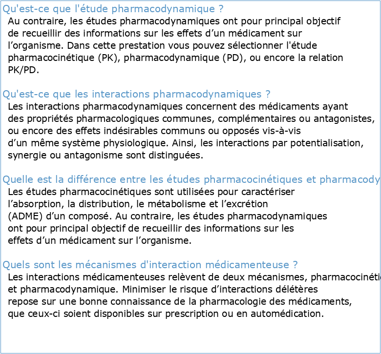 Pharmacocinétique/pharmacodynamie qp y