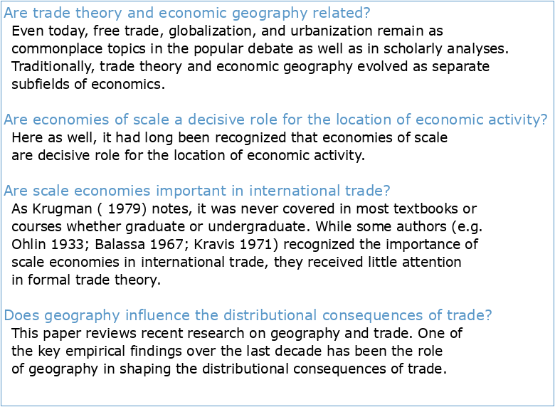 Trade and Geography Economies of Scale Differentiated