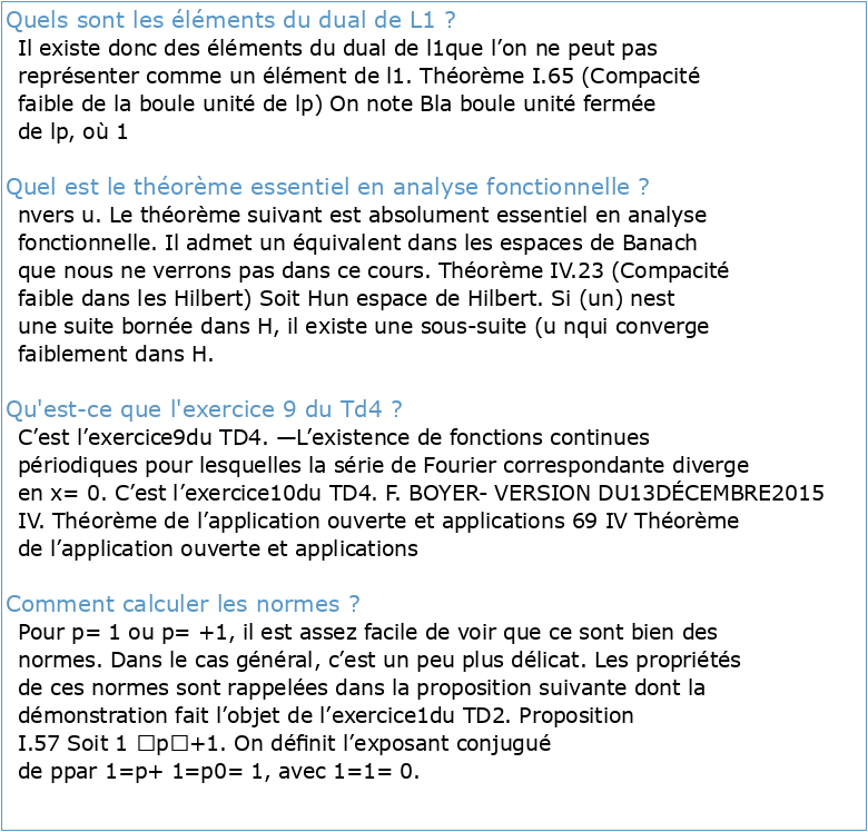 Analyse fonctionnelle TD no 2 Semi-normes