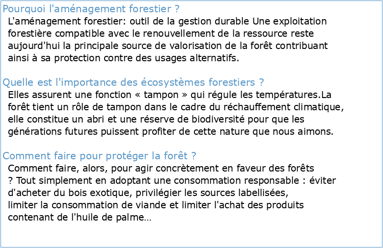 Introduction à lécologie forestière