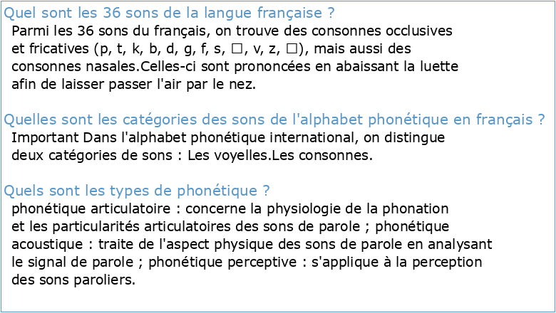 Symboles phonétiques des sons du français
