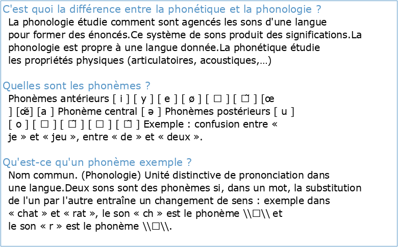 Phonologie syllabe & phonème