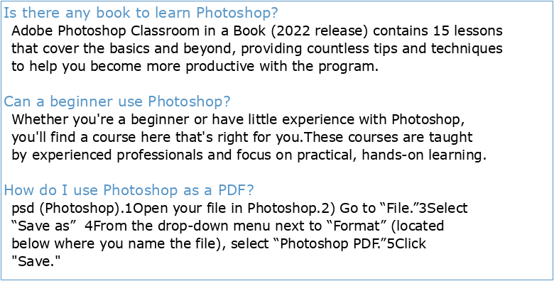 Photoshop For Beginners 11th Edition PDF book