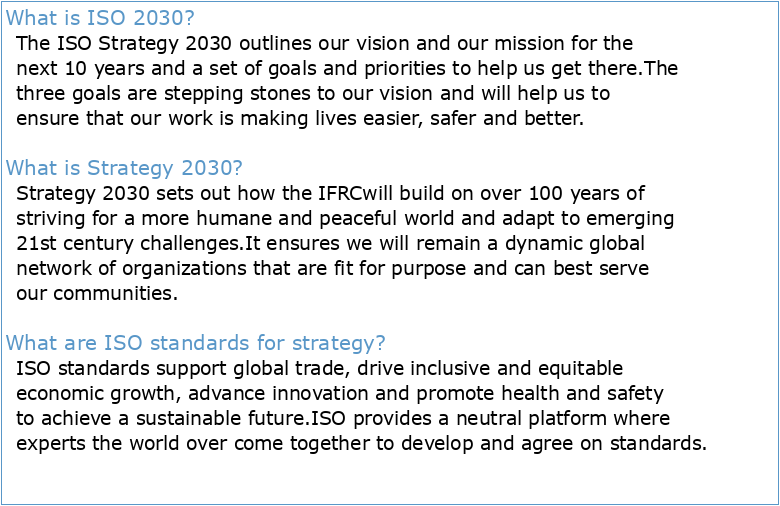 ISO Strategy 2030