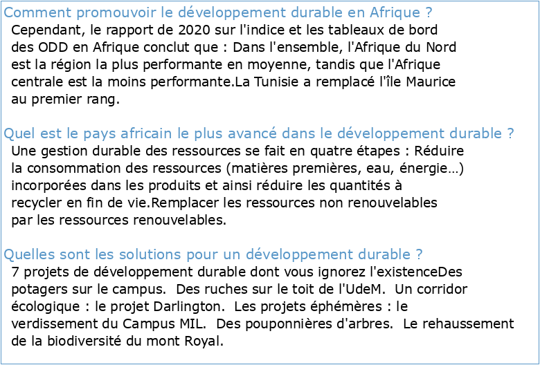 Forum Afrique – 100 innovations pour un développement durable