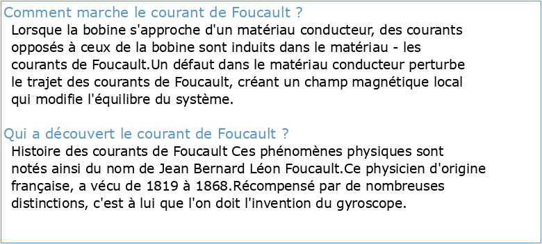 courant Foucault
