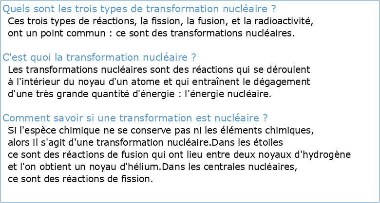 TERMINALE S Physique Transformations Nucléaires CHAPITRES 4
