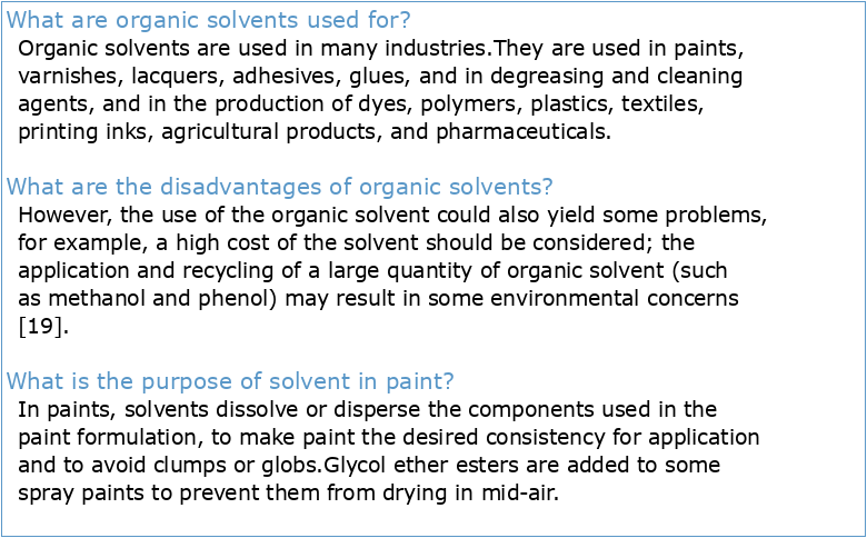 Surface Treatment using Organic Solvents