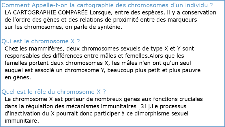 Cartographie physique du chromosome X humain: 1