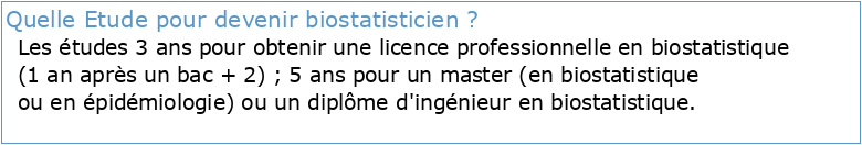 Biostatistiques { Licence 2