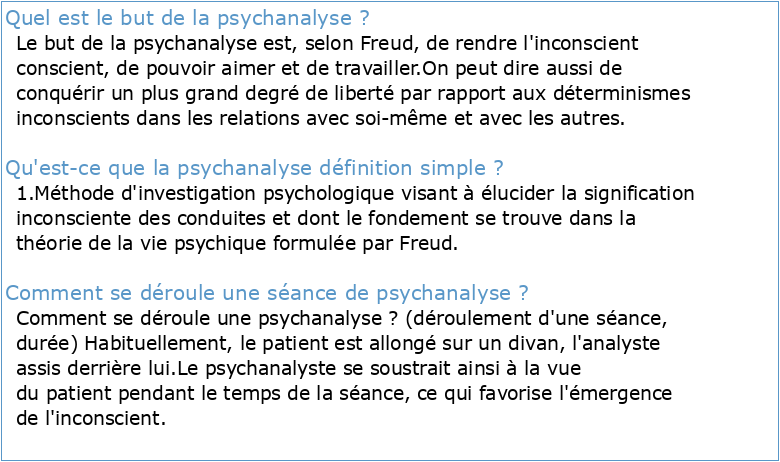 Psychaanalyse