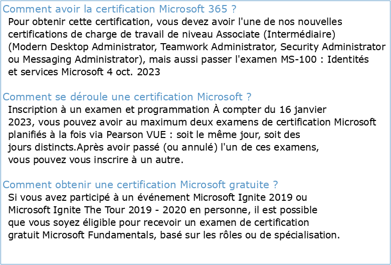 Réussir la Certification Microsoft MCSA Office 365