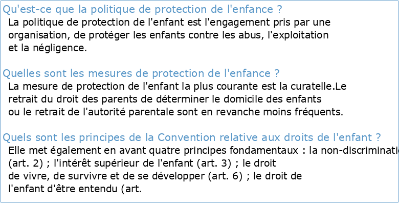 POLITIQUE DE PROTECTION DE L'ENFANT  ACTED  Version 2