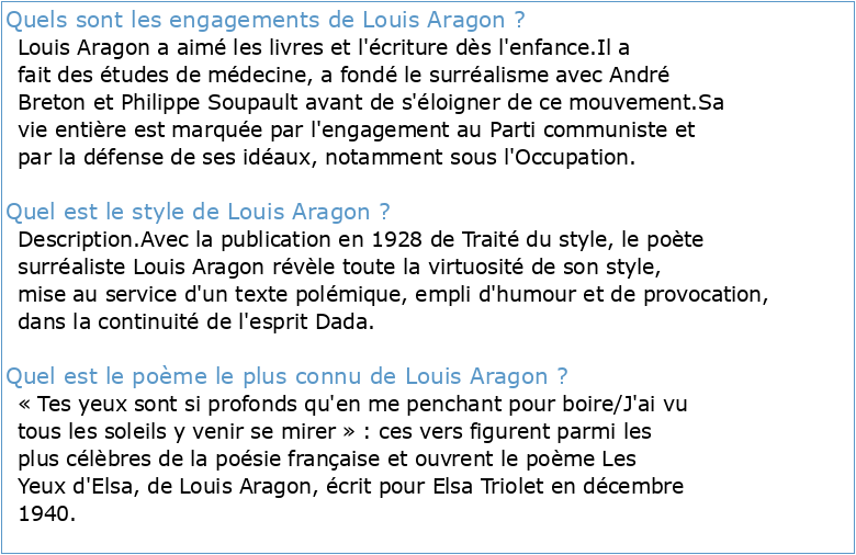 Louis Aragon Comment traiter un poète militant ?