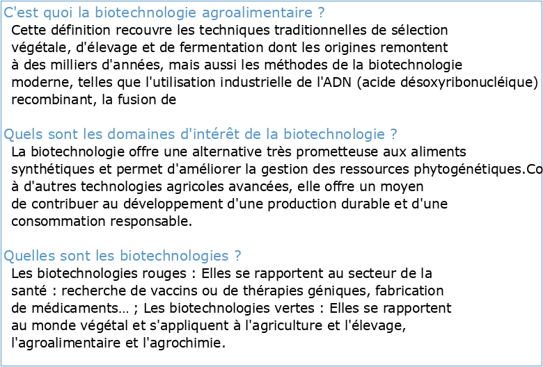 Laboratoire de Biotechnologies Agroalimentaire et