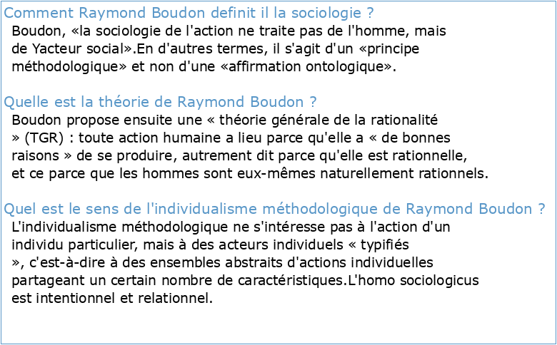 Yao Assogba La sociologie de Raymond Boudon (1999)