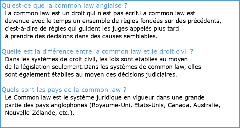Common Law Introduction Au Droit Anglais Et Au Dr wwwcalupd