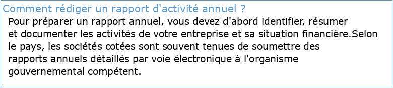 Rapport d'Activité 2012