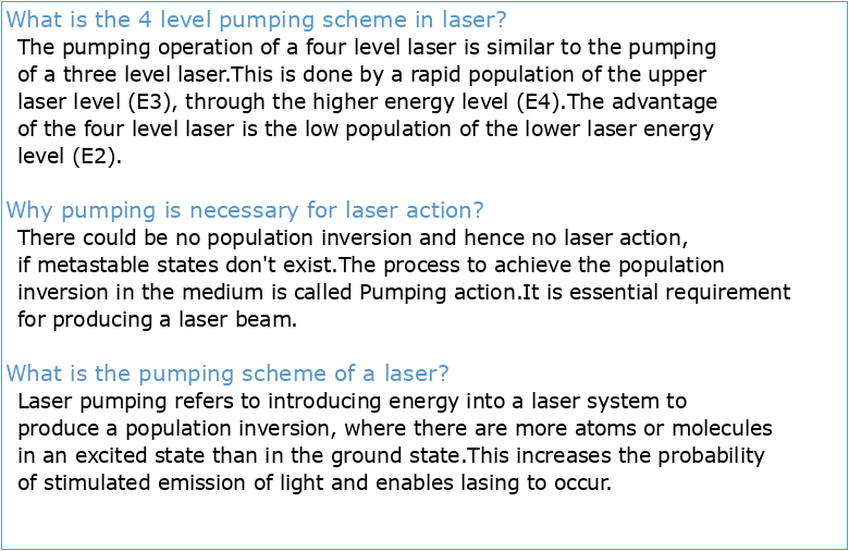 SOLUTION SET Chapter 10 LASER PUMPING REQUIREMENTS