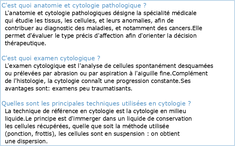 d'Anatomie et de Cytologie Pathologiques
