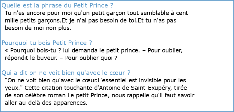 Citation de Saint-Exupéry : 