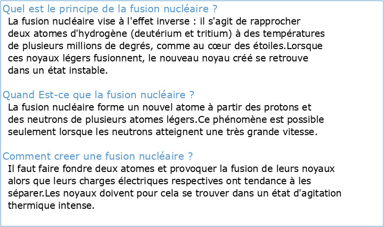 8 La fusion nucléaire [3] [18] [19]