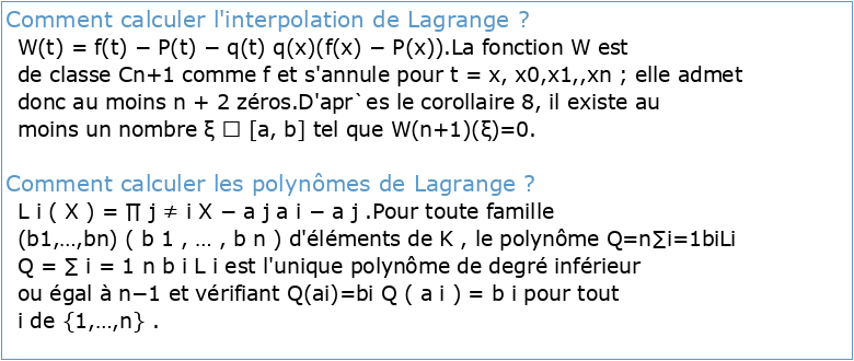 (TD 9)Interpolation de Lagrange