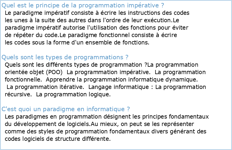 Cours Programmation Impérative 1