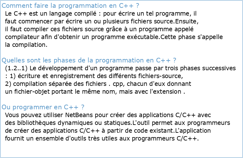 PROGRAMMATION EN C/C++