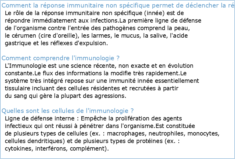 TS DS1 : IMMUNOLOGIE 1 CORRECTION Exercice 1 : QCM