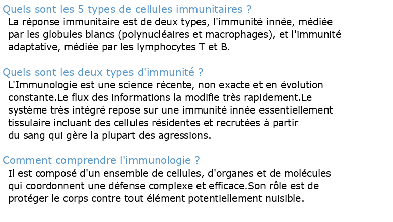 Cours Immunologie