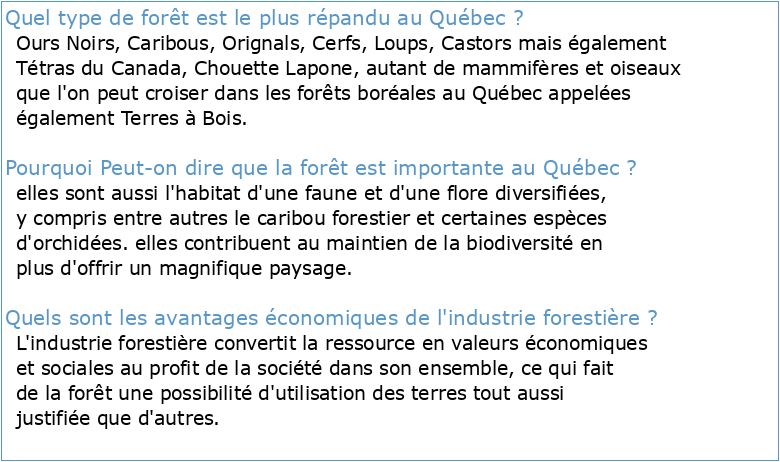 Portrait de l’industrie forestière au Québec : une industrie