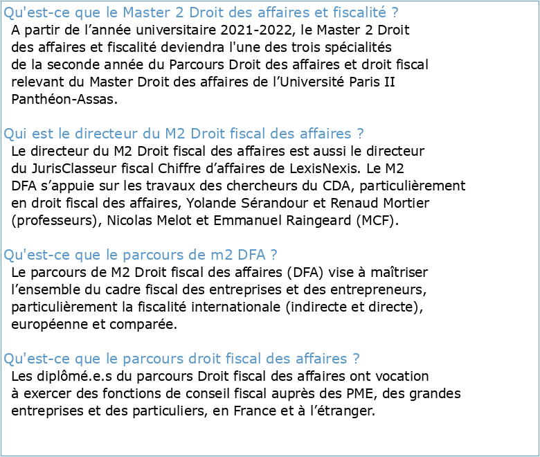 FF M2 Droit fiscal mention Droit des Affaires 230921