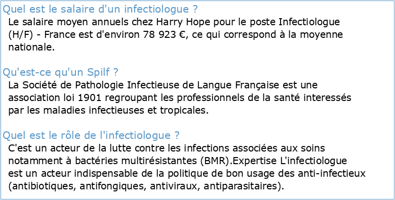 Naissance de l'infectiologie en France