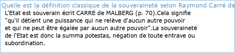 R CARRE DE MALBERG Contribution à la théorie générale de l