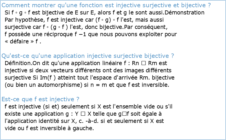 Injection surjection bijection
