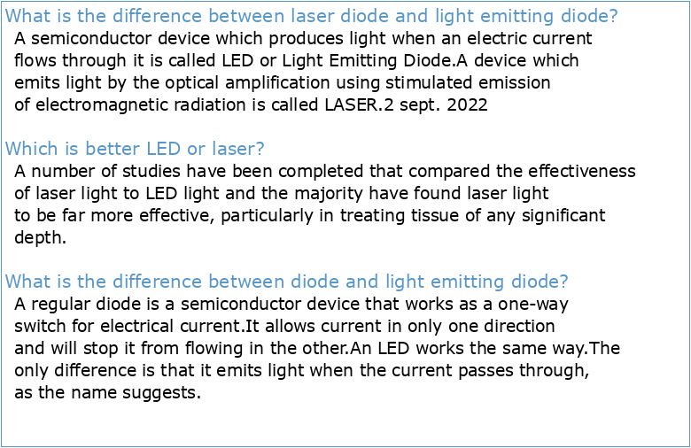 Light Emitting Diodes and Laser Diodes