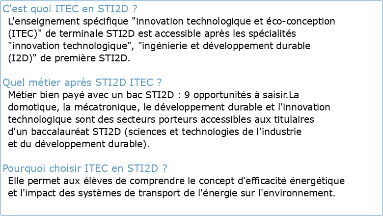 STI2D ITEC