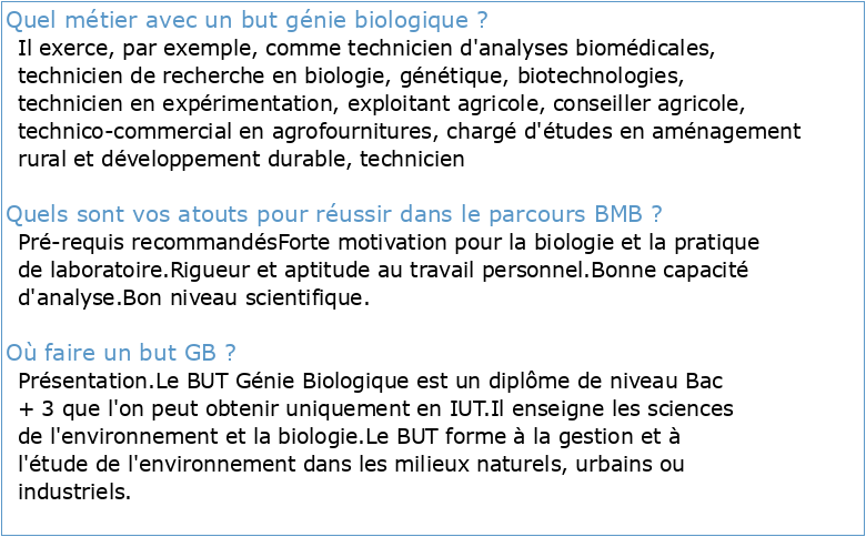 Et Biotechnologies GB BMB 60 ECTS