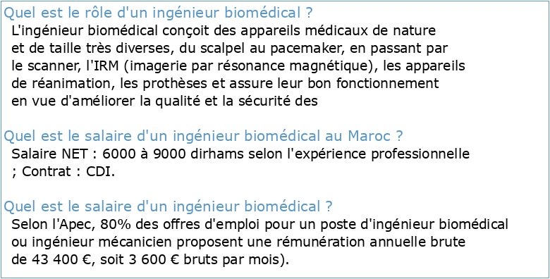 L’Ingénieur Biomédical ISIFC