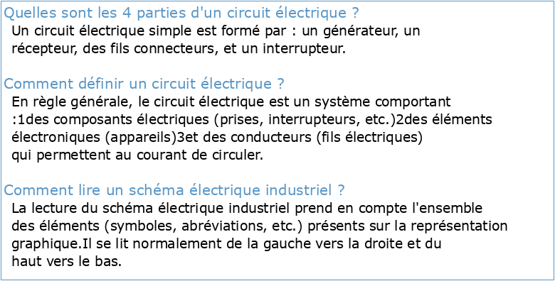 Étude technologique et pratique du câblage des circuits électriques